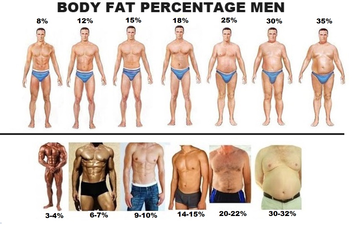 Body fat percentage in men