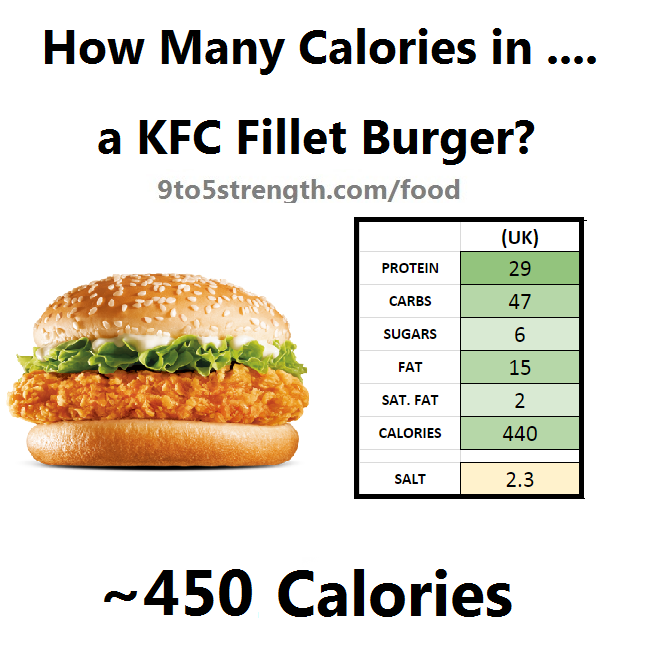 how many calories in kfc fillet burger