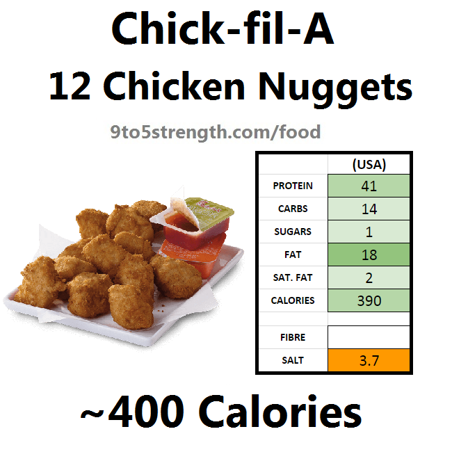 chick-fil-a nutrition information calories nuggets