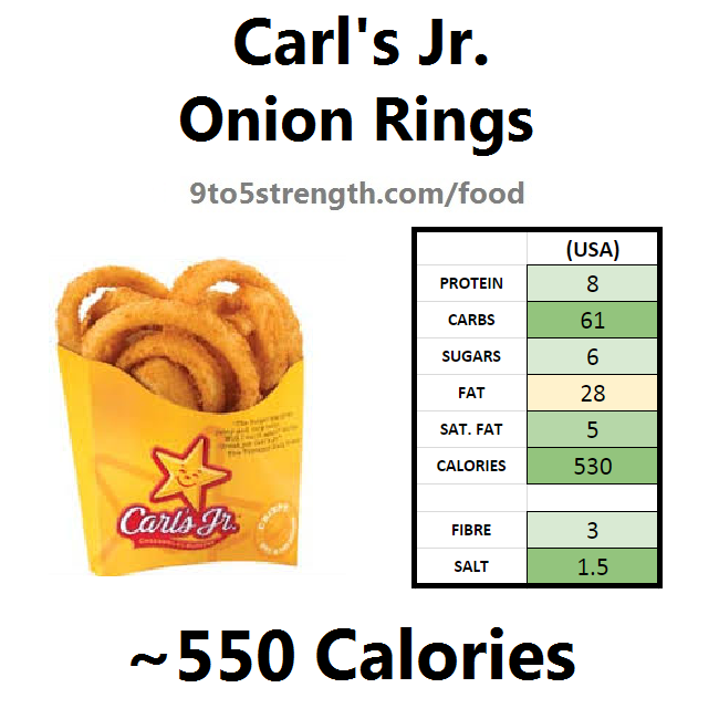 carl's jr calories nutrition information onion rings