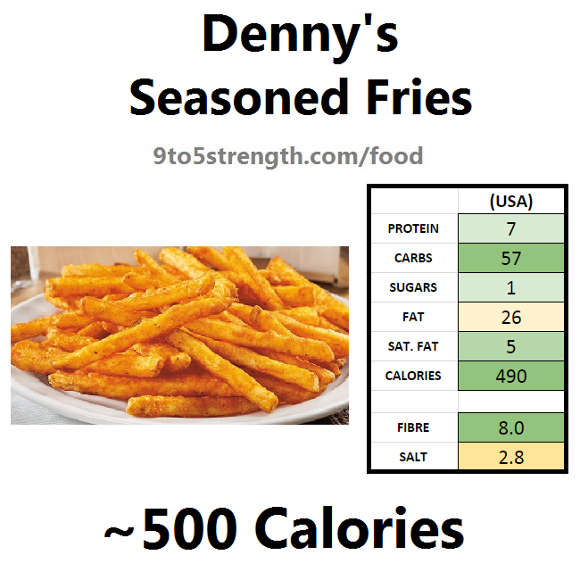 denny's nutrition information calories menu seasoned fries