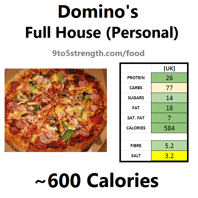 nutrition info calories domino's pizza full house