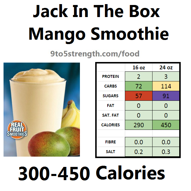 jack in the box nutrition information calories menu mango smoothie