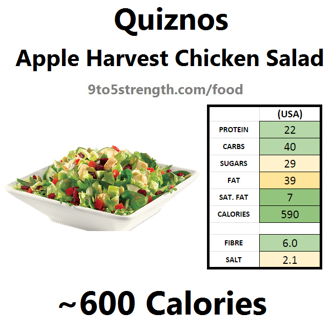 Local Foods Seasonal Harvest Salad How Many Calories In Quiznos 