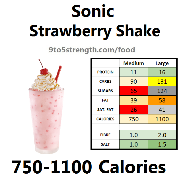 calories in sonic strawberry shake