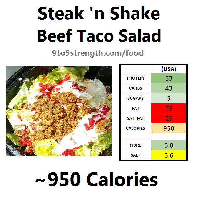 Steak And Shake Taco Salad Nutrition Facts Besto Blog