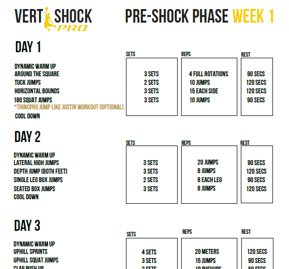 30 Minute Vert Shock Workouts Pdf for Push Pull Legs