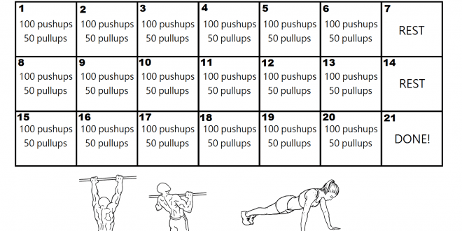 21 day pull up and push up challenge
